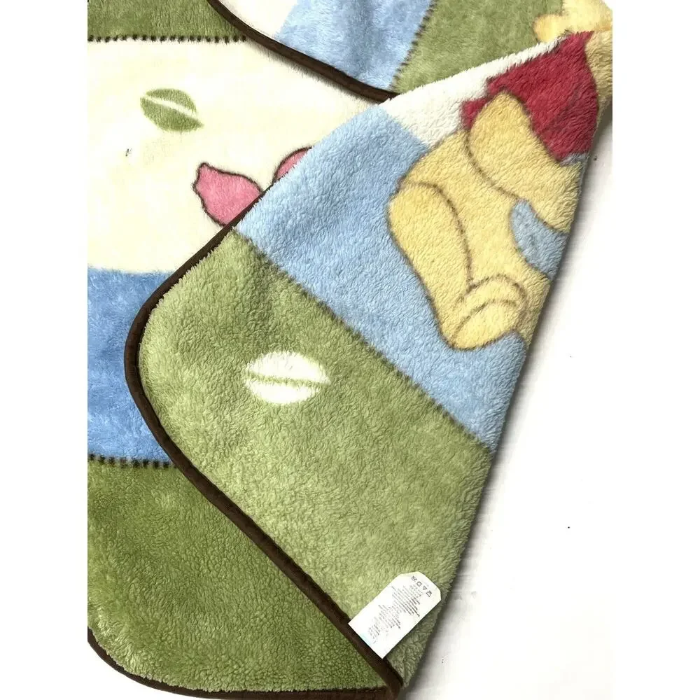 Vintage Winnie The Pooh Fleece Baby Throw Lovey Blanket 44.5” X 29.5” *READ
